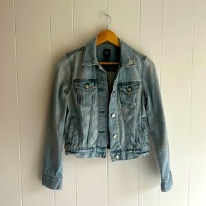 Vintage gap distressed denim jacket